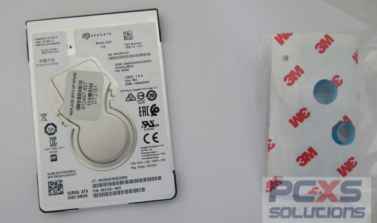 hp ASSY, HDD SATA 2TB 5400RPM RAW 7mm 2.5in ZBook 15v G5 - 912487-857