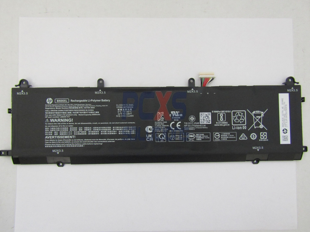 hp SKO-BATT 6C 72Wh 3.16Ah LI BN06072XL-PL Spectre x360 15-Elitebook0500TX/SPECTRE X360 15T-Elitebook100 - L68299-005