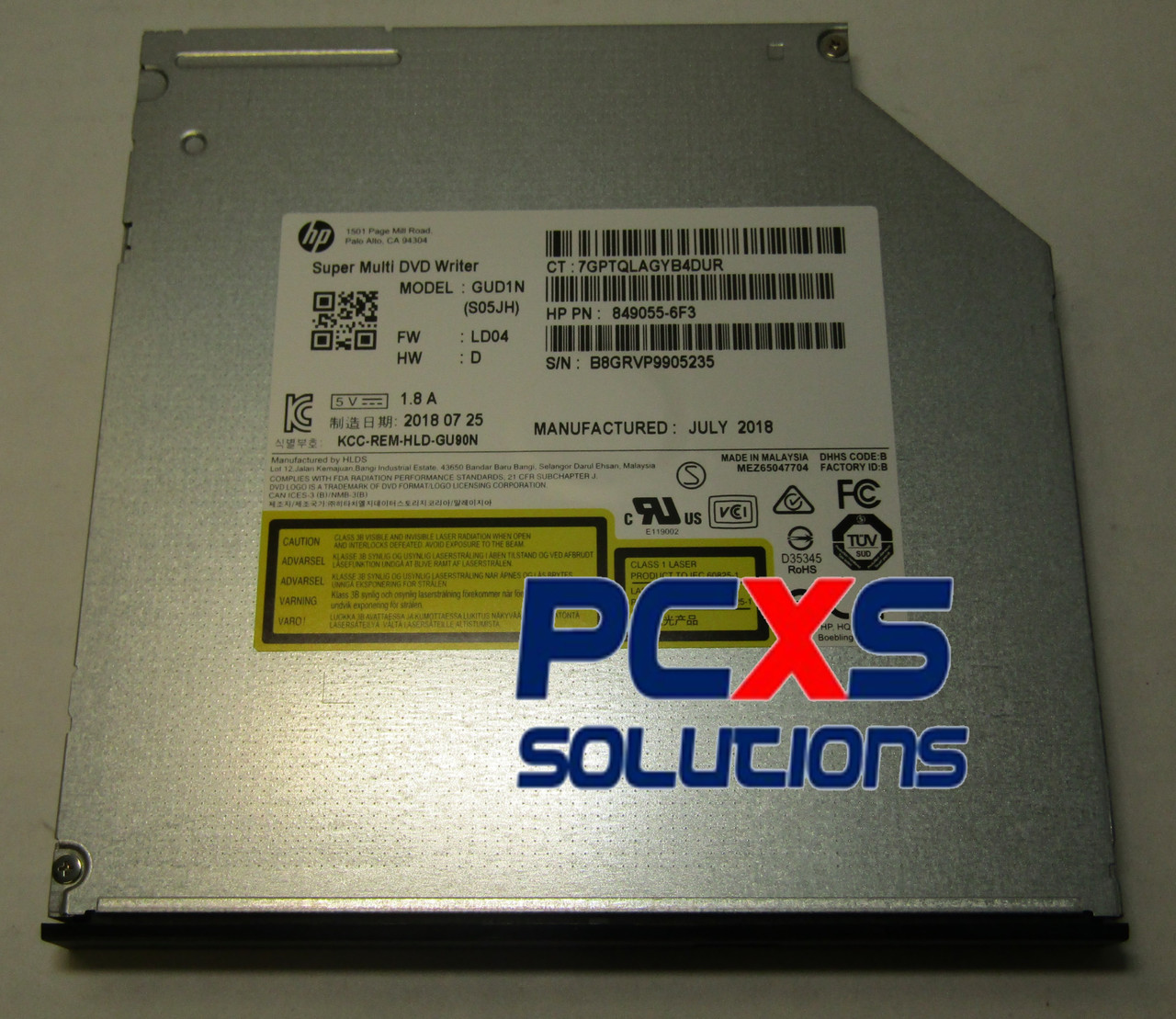 SPS-ODD DVD-WR 9.5 SLIM FIXED WS ZX G4 - HP Genuine Replacement Spare Parts - L12140-001-HP