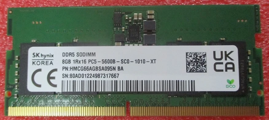 SKO-SODIMM 8GB DDR5 5600 1.1v NECC - HP Genuine Replacement Spare Parts - N37792-002-HP