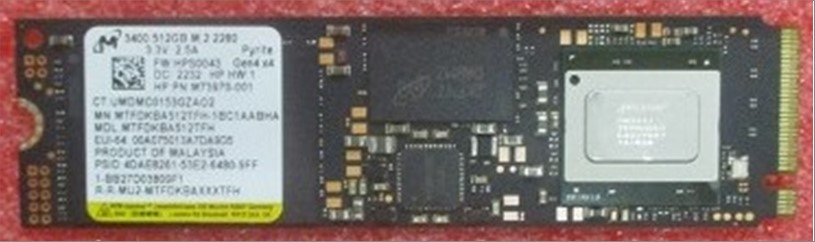 SPS-SSD 512GB M.2 2280 3400 PCIe LOCK - HP Genuine Replacement Spare Parts - P10034-001-HP