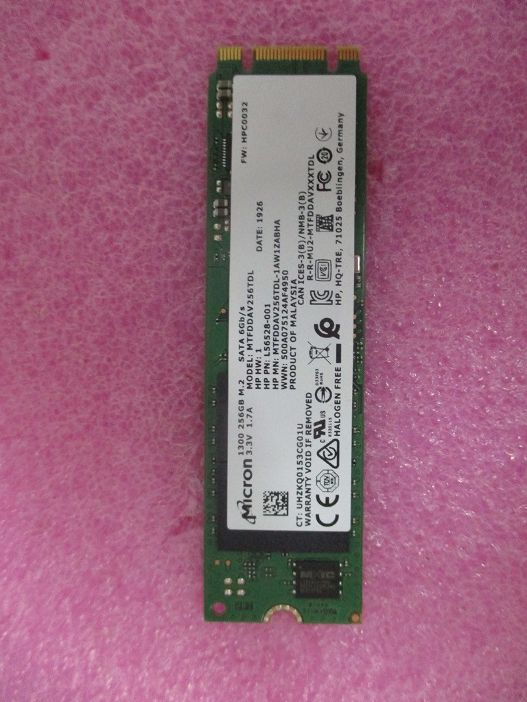 HP 256GB NVMe M.2 SSD, PCIe Gen3 x4, 2280, TLC - HP Genuine Replacement Spare Parts - 938184-855-HP