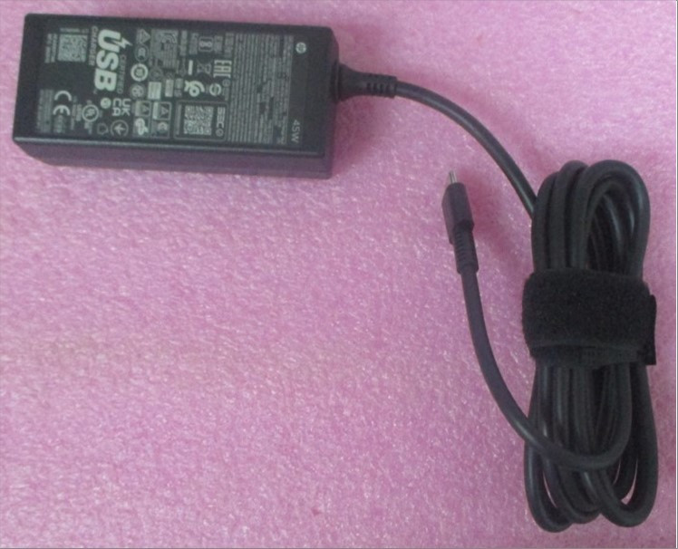 SPS-AC ADPTR 45W nPFC USB-C 1.8m 3PIN - HP Genuine Replacement Spare Parts - P48653-001-HP