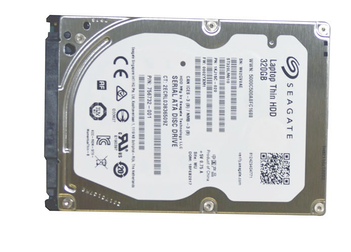 320GB SATA hard disk drive - 7,200 RPM, 2.5-inch form factor - Raw drive, does not include hard drive bracket, hard drive connector adapter, or screws - HP Genuine Replacement Spare Parts - 634862-001-HP