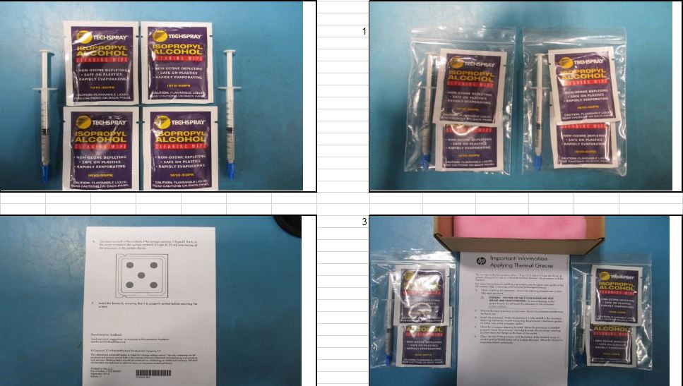 Thermal grease kit - HPE Genuine Replacement Spare Parts - 777298-001-HPE