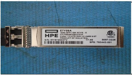 16GB SFP+ short wave industrial extended transceiver - 100 m (328 ft) on high-bandwidth 50/125 um (OM3) MM fibers, 125 m (410 ft) on OM4 fiber. Cannot be used in the 3PAR product line. ; - HPE Genuine Replacement Spare Parts - 793443-001-HPE