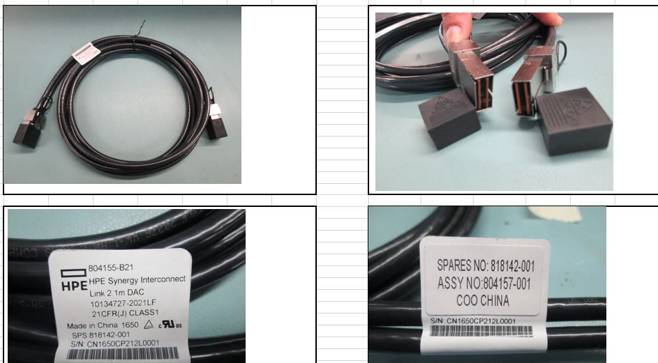 Cable BLT CXP to CXP 2.1m DAC Option - HPE Genuine Replacement Spare Parts - 818142-001-HPE