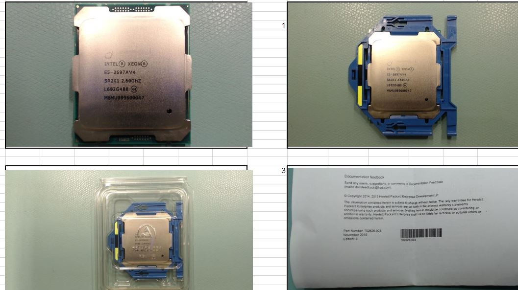 Intel Xeon E5-2697A v4 Sixteen-Core 64-bit processor - 2.6GHz base frequency (Broadwell, 40MB Intel Smart Cache, Intel QuickPath Interconnect (QPI) speed 9.6 GT/s, 145W Thermal Design Power (TDP - HPE Genuine Replacement Spare Parts - 841035-001-HPE