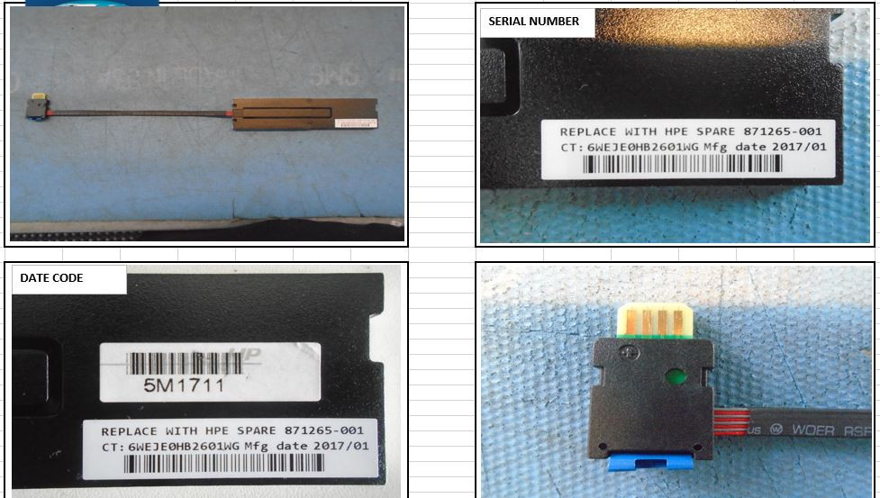 Battery module - Enhanced Megacell 12W battery backed write cache (BBWC) module - HPE Genuine Replacement Spare Parts - 871265-001-HPE