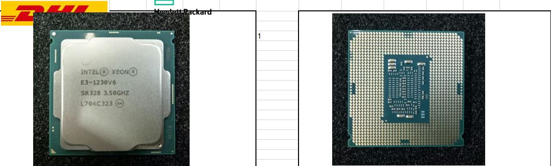 Intel Xeon E3-1230 V6 Four-Core 64-bit processor - 3.5GHz (Kaby Lake, 8MB Level-3 cache, Intel QuickPath interconnect (QPI) speed 8.0 GT/s, 72 watt thermal design power (TDP), socket FCLGA1151) - HPE Genuine Replacement Spare Parts - 871810-001-HPE
