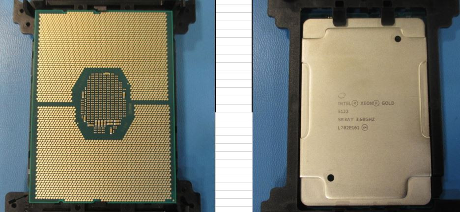 Intel Xeon Gold 5122 four-Core 64-bit processor - 3.60 GHz (Skylake) 16.5MB Level-3 cache, 105 W Thermal Design Power (TDP), socket FCLGA3647 - HPE Genuine Replacement Spare Parts - 875719-001-HPE