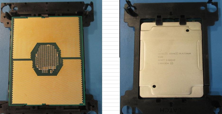 Intel Xeon Platinum 8180 Twenty-eight Core 64-bit processor - 2.50GHz (Skylake), 38.5MB Level-3 cache, 205 watt thermal design power (TDP), socket FCLGA3647 - HPE Genuine Replacement Spare Parts - 875731-001-HPE