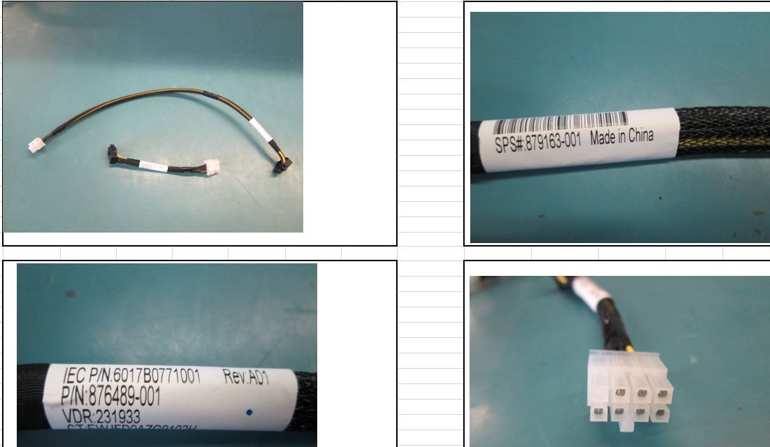 LFF/SFF drive power cable - HPE Genuine Replacement Spare Parts - 879163-001-HPE