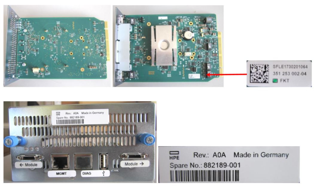 3U Base Controller includes 2-module ports, management port and diagnostics port - HPE Genuine Replacement Spare Parts - 882189-001-HPE