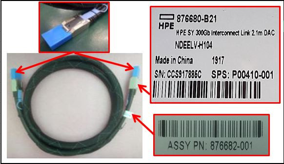 Synergy 300G Interconnect Link 2.1m Direct Attach Cable (DAC) - HPE Genuine Replacement Spare Parts - P00410-001-HPE