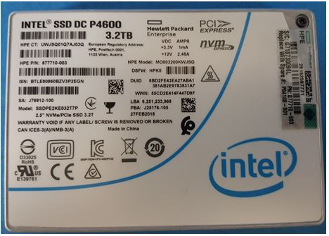 3.2TB Solid State Drive (SSD) - NVMe x4, 2.5-inch small form factor (SFF), Mixed Use (MU), RW, Digitally Signed Firmware (DS) - HPE Genuine Replacement Spare Parts - P04108-001-HPE