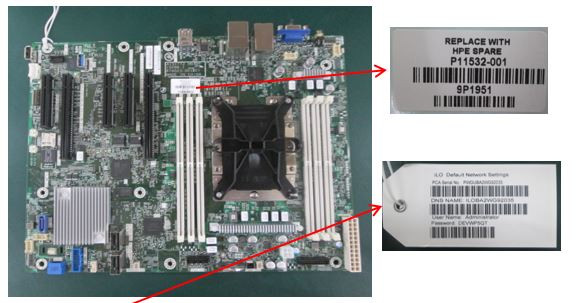 Motherboard - HPE Genuine Replacement Spare Parts - P11532-001-HPE