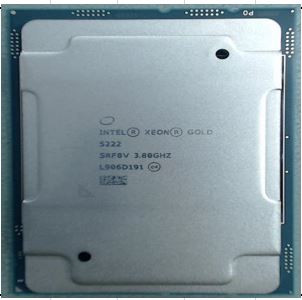 Intel Xeon Gold 5222 v4 Four-Core 64-bit processor - 3.80 GHz (Cascade Lake, 16.5MB cache, 105 W thermal design power (TDP), socket LGA-3647) - HPE Genuine Replacement Spare Parts - P11632-001-HPE