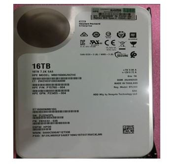 16TB SAS Hard Disk Drive - 3.5-inch Large Form Factor (LFF) ISE He Low Profile - HPE Genuine Replacement Spare Parts - P25245-001-HPE