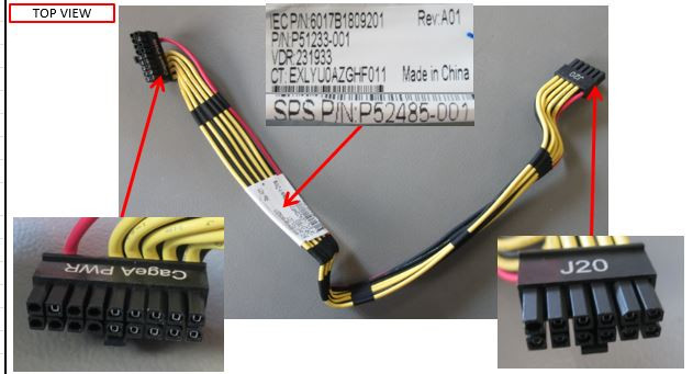 SPS-CBL,20EDSFFpowercable,AP4100G11 - HPE Genuine Replacement Spare Parts - P52485-001-HPE