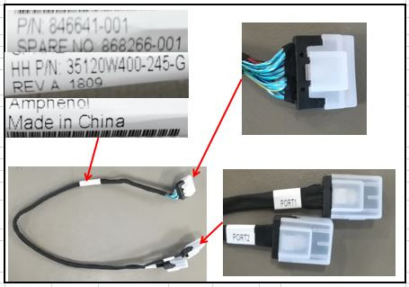 Data cable for use with P450i/H250i - HPE Genuine Replacement Spare Parts - 868266-001-HPE