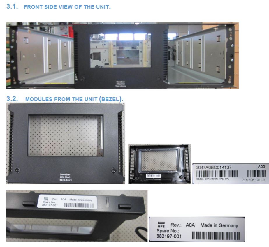 Expansion module chassis - 3U - HPE Genuine Replacement Spare Parts - 882190-001-HPE