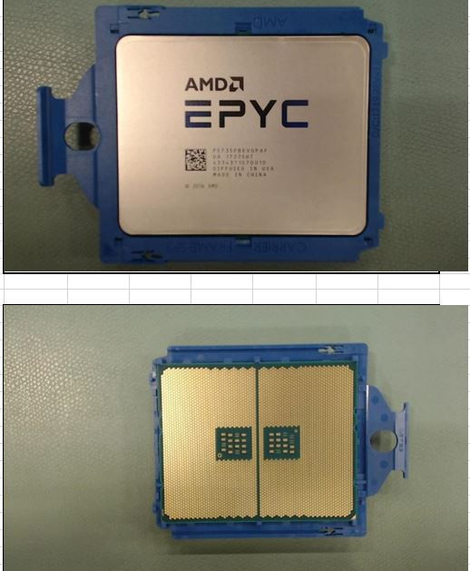 AMD EPYC 7351P Processor, Sixteen Cores - 2.40 GHz, 32 Threads, Memory 2400/2666 MHz, 64MB Level-3 cache, 155/170 watt thermal design power (TDP) - HPE Genuine Replacement Spare Parts - 882444-001-HPE