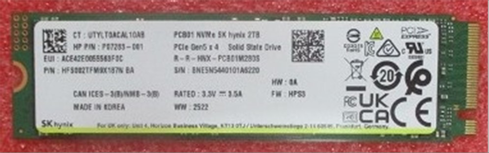SKO-SSD 2TB PCIe-5x4 2280 M.2 - HP Genuine Replacement Spare Parts - P33282-001-HP