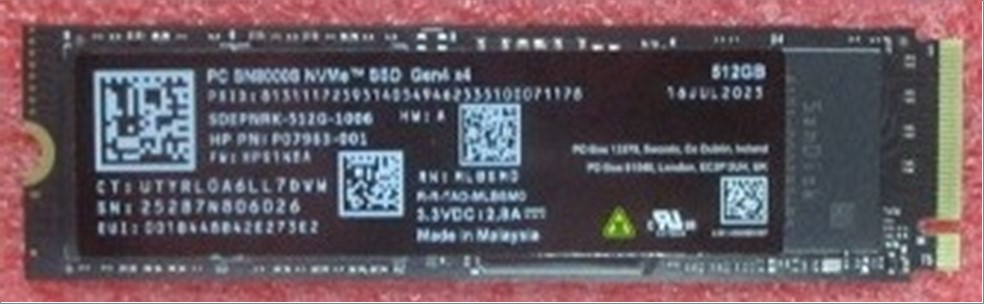 SPS-SSD 512GB 2280 SN8000s PCIe-4x4 LOCK - HP Genuine Replacement Spare Parts - P73640-001-HP