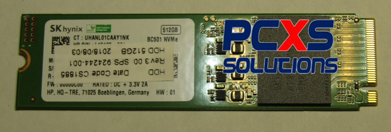 512GB solid-state drive (SSD) - M.2 PCIe-3x4 Non-Volatile Memory Express  (NVMe) interface - 924244-001