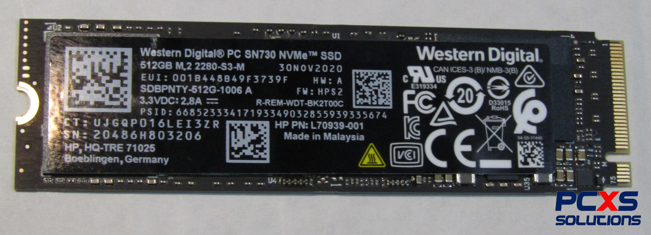 HP 914934-001 - 512GB M.2 2280 PCIe NVMe Solid State Drive - Drive Solutions