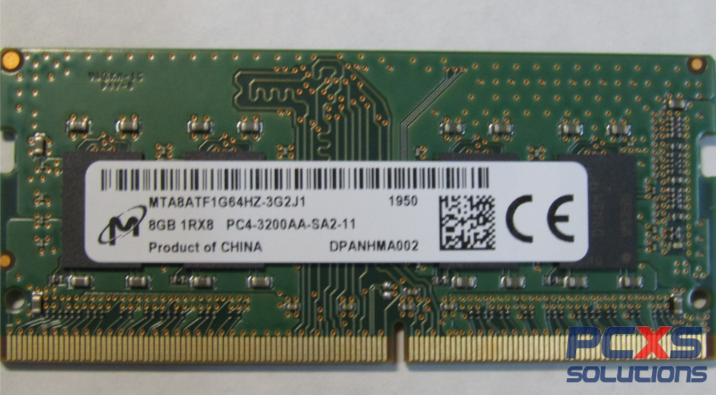 SAMSUNG Micron 8GB DDR4-3200MHz Memory - MTA8ATF1G64HZ-3G2J1