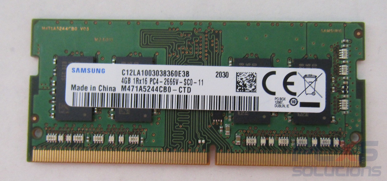 Samsung 4GB PC4-19200 DDR4-2400MHz non-ECC Unbuffered CL17 260-Pin