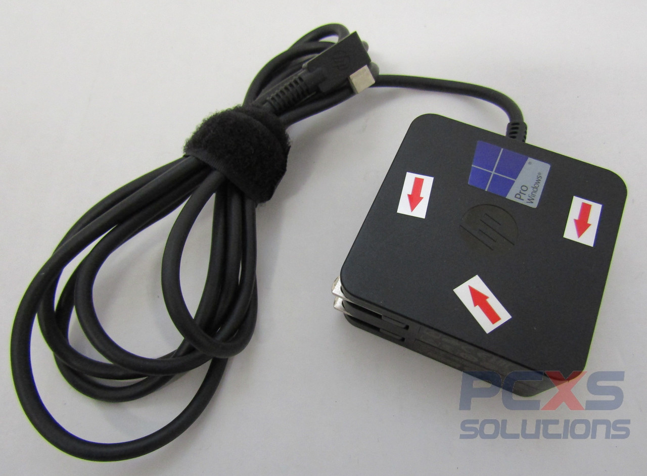 HP Smart AC power adapter (45 watt, wall-mount) - USB type-C connector, non-power factor correcting (NPFC) - 828769-001-B