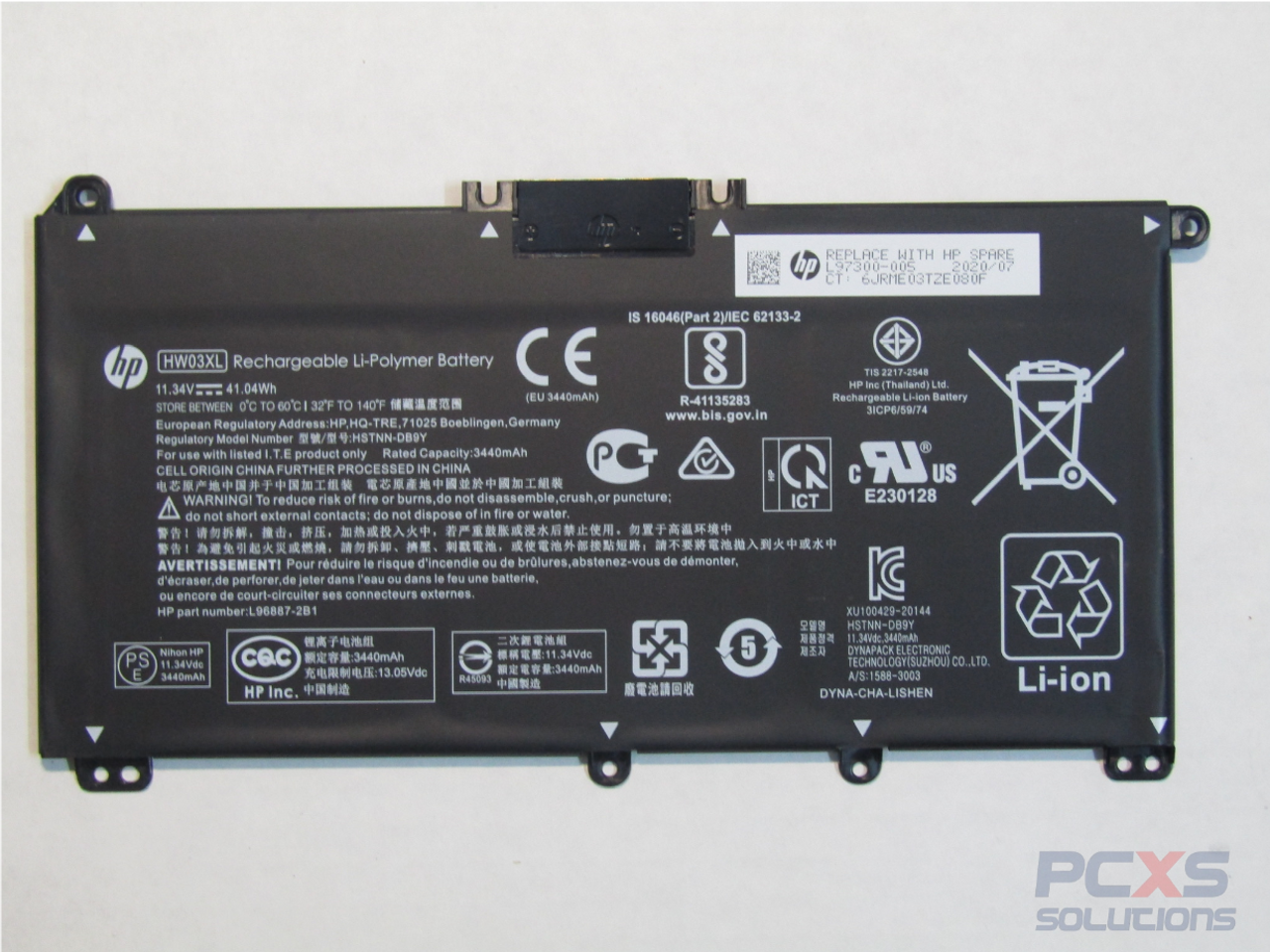 HP BATT 3C 41Wh 3.72Ah LI HW03041XL-PL - L97300-005