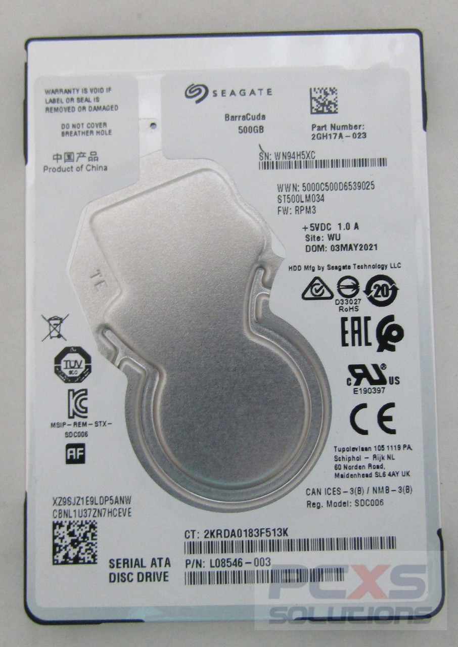 hp Seagate BarraCuda Pro 500GB Internal Hard Drive Performance HDD – 2.5 Inch SATA 6Gb/s 7200 RPM 1... - L08546-003
