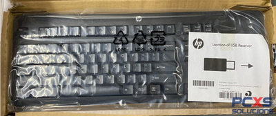 HP USB wireless keyboard - With RF dongle (Jack Black color) - Supports Windows 8 - 724722-001