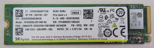 hp 256GB M.2 2280 BC901 PCIe NVMe value - N29136-001