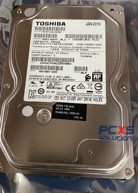 HP 500GB HDD 3.5"  7.2K 32MB L17091-311