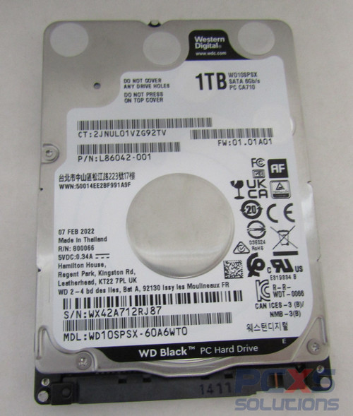 HDD SATA 1TB 7200RPM 7mm RAW  - HP Pavilion All-in-One - 24-k0205st.. - HP Genuine Replacement Spare Parts - L89707-001-HP