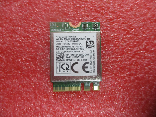 SKO-WLAN 6E REALTEK CHAMPAGNE AX 2X2 FOX - HP Genuine Replacement Spare Parts - N19618-001-HP