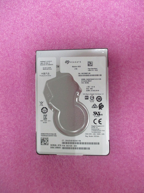 HDD SATA 2TB 5400RPM 7mm RAW - HP Genuine Replacement Spare Parts - L89711-001-HP