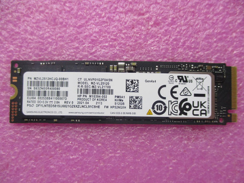 SKO-SSD 512GB 2280 PCIe-4x4 NVMe TLC - HP Genuine Replacement Spare Parts - M17436-003-HP