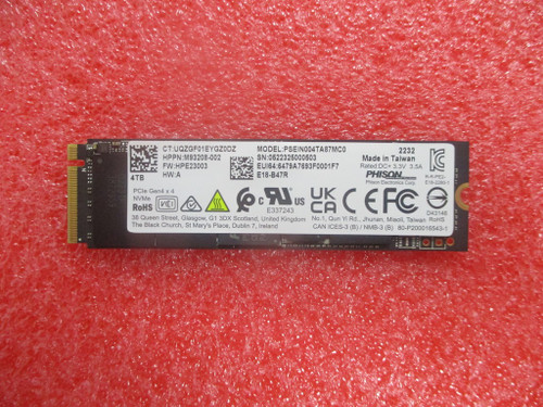 SKO-SSD 4TB 2280 PCIe-4x4 TLC DS M.2 - HP Genuine Replacement Spare Parts - N06219-002-HP