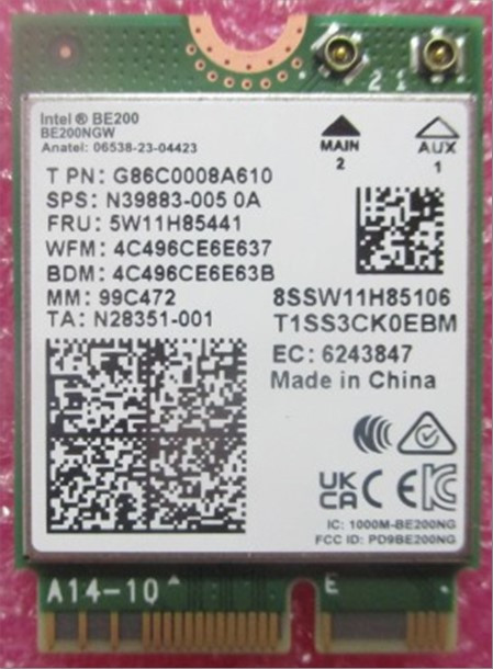 SKO-WLAN 7 INT BE200NGW NON-VPRO+BT5.4 - HP Genuine Replacement Spare Parts - N39883-005-HP