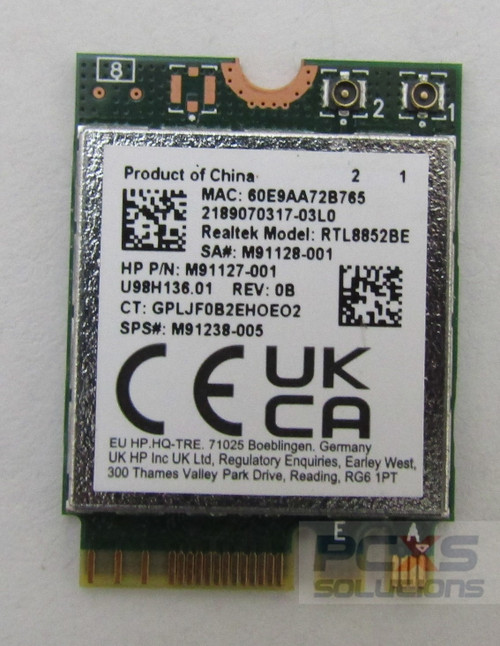 hp SKO-WLAN Realtek CAVA2 ax 2x2 17-CN2008DS - M91127-001