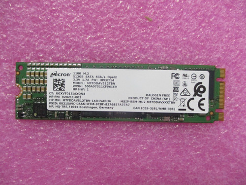 SPS-SSD 512GB M2 SATA-3 SED OPAL2 TLC - HP Genuine Replacement Spare Parts - L64718-001-HP
