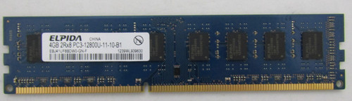 hp Elpida 4GB Desktop DIMM DDR3 PC12800(1600) UNBUF 1.5v 2RX8 240P 512MX64 256mX8 CL1 - EBJ41UF8BDW0-GN-F