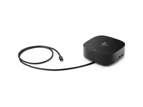 DOCK - BLACK - POWER SUPPLY - FRONT: 1 USB-C PORT WITH DATA AND POWER OUT (15W);-2