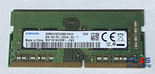 8GB DDR4 3200MHz PC4-25600 1.2V 1Rx8 260-Pin SODIMM - M471A1K43DB1-CWE